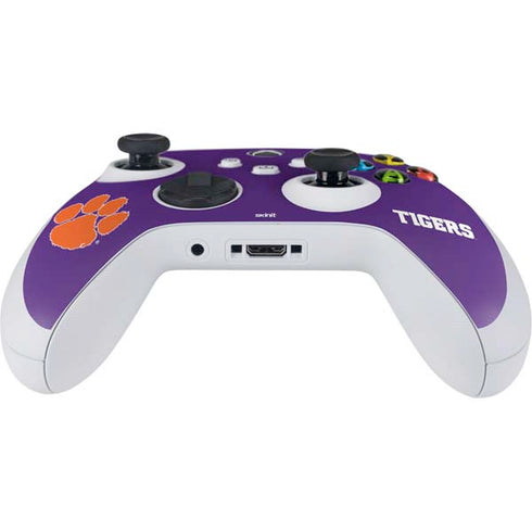 Clemson University Tiger Print Purple Xbox Series S Controller Skin